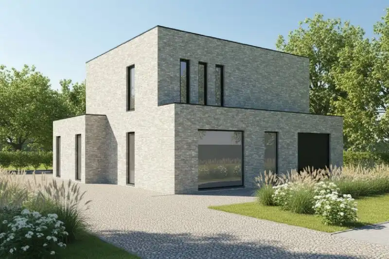 Nieuw te bouwen alleenstaande woning te Avelgem. foto {{pictureIndex}}