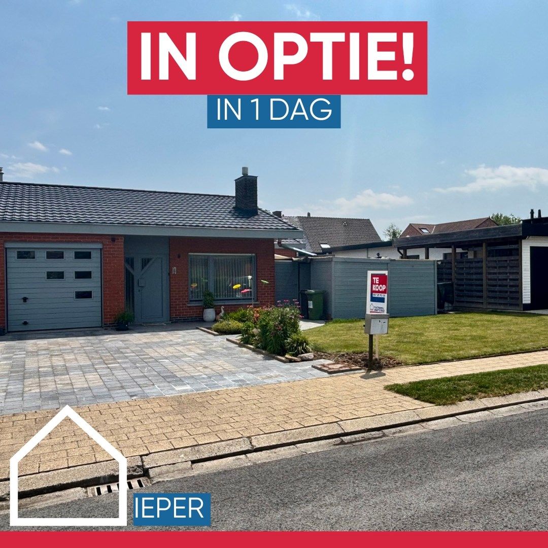 Hoofdfoto van de publicatie: Goed onderhouden halfopen woning met zonnige tuin in centrum Ieper (494m²)
