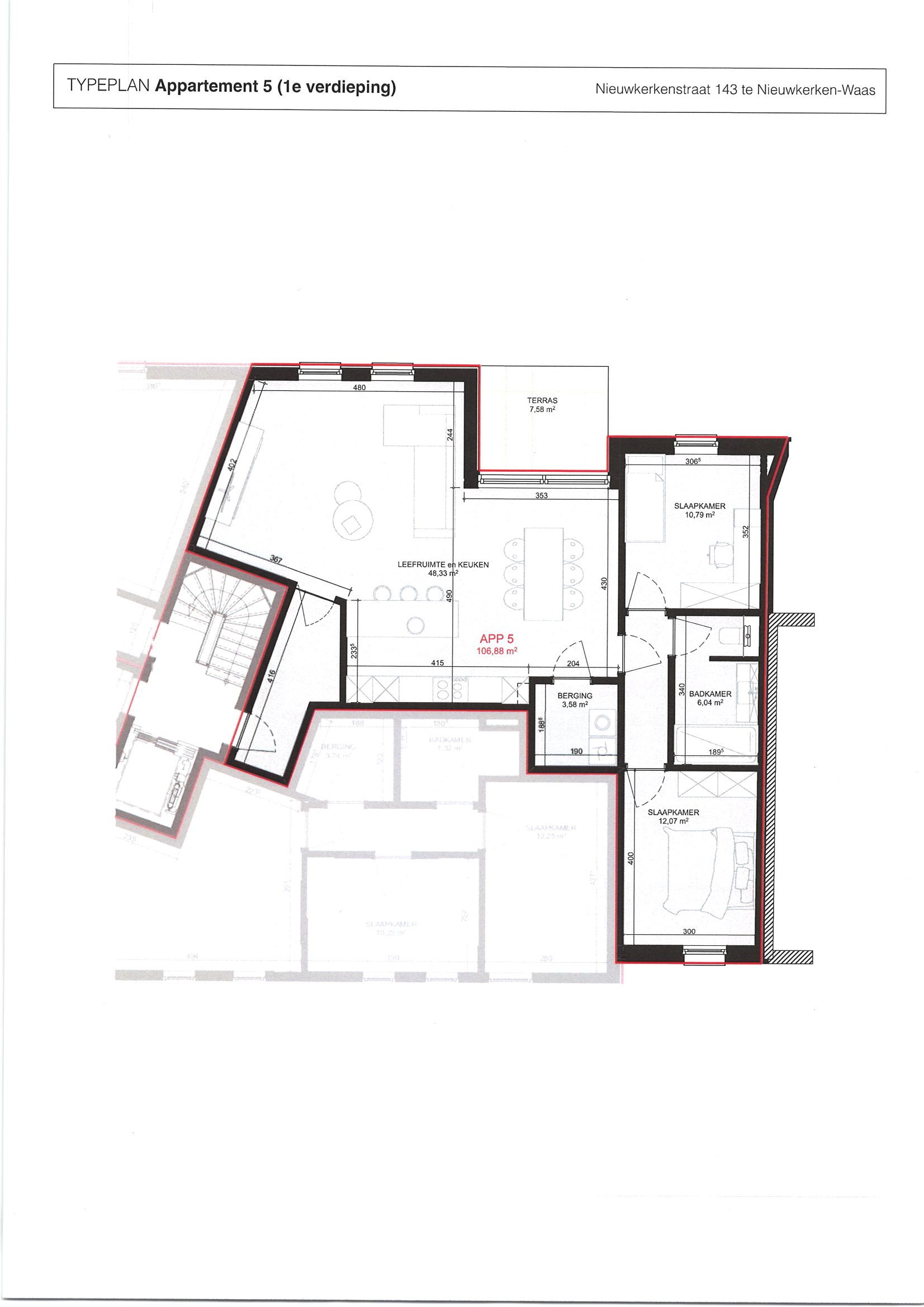 Recent 2-slaapkamerappartement met garage in hartje Nieuwkerken-Waas foto 20