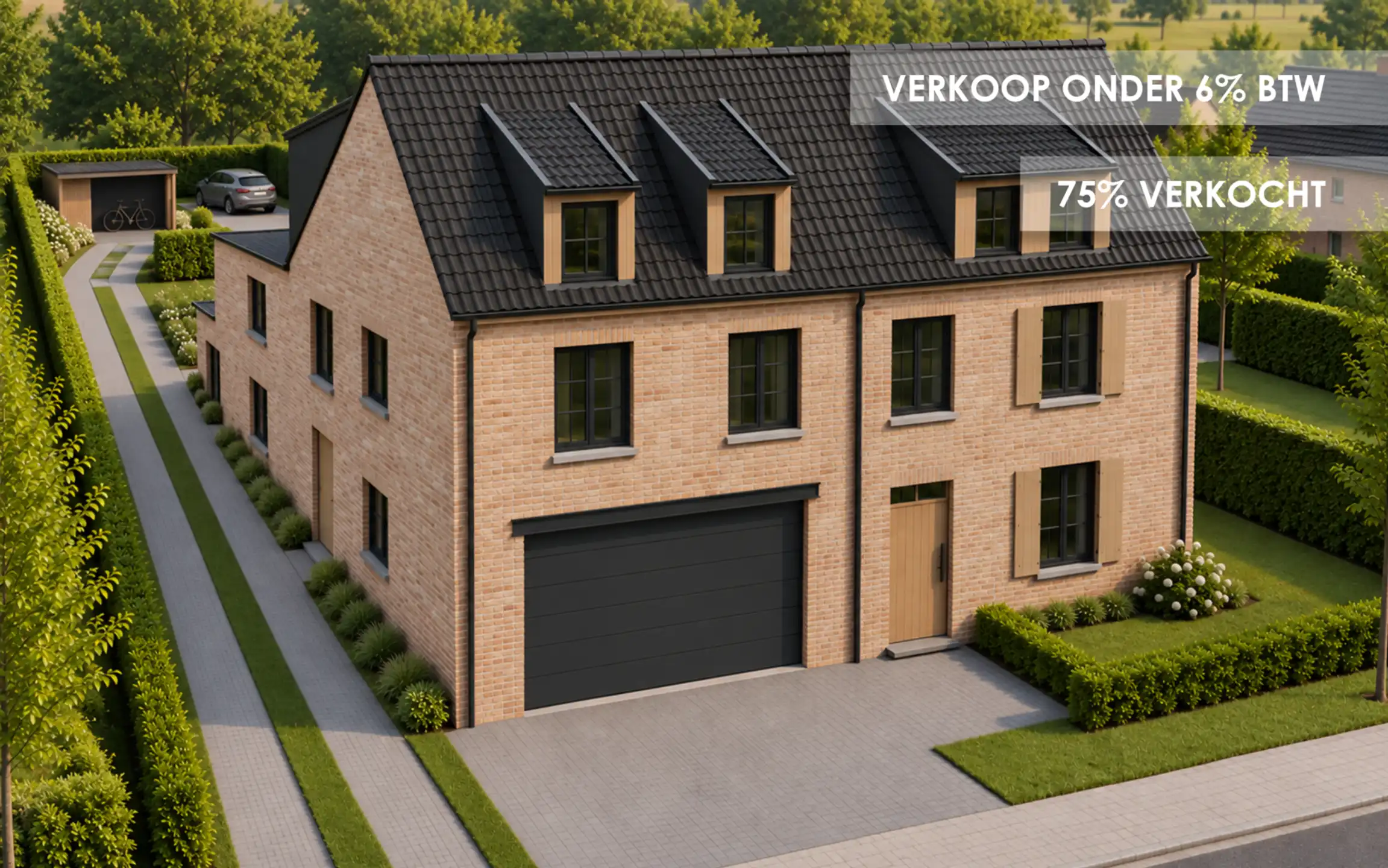 Nieuwbouwproject nabij de vaart te Brecht – 75% verkocht! foto {{pictureIndex}}