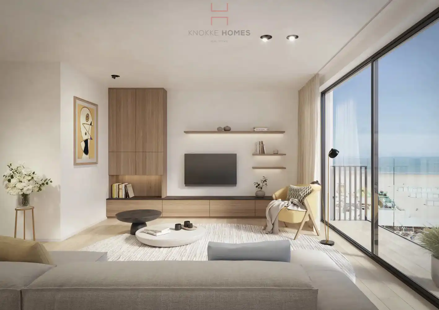 Nieuwbouwappartement met breed zijdelings zeezicht aan het Albertstrand! foto 4