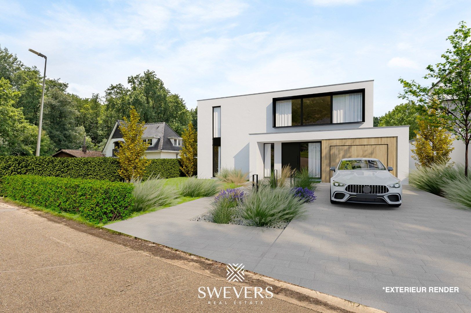 Bouwgrond voor open bebouwing met blijvend groen zicht in rustige straat  foto {{pictureIndex}}