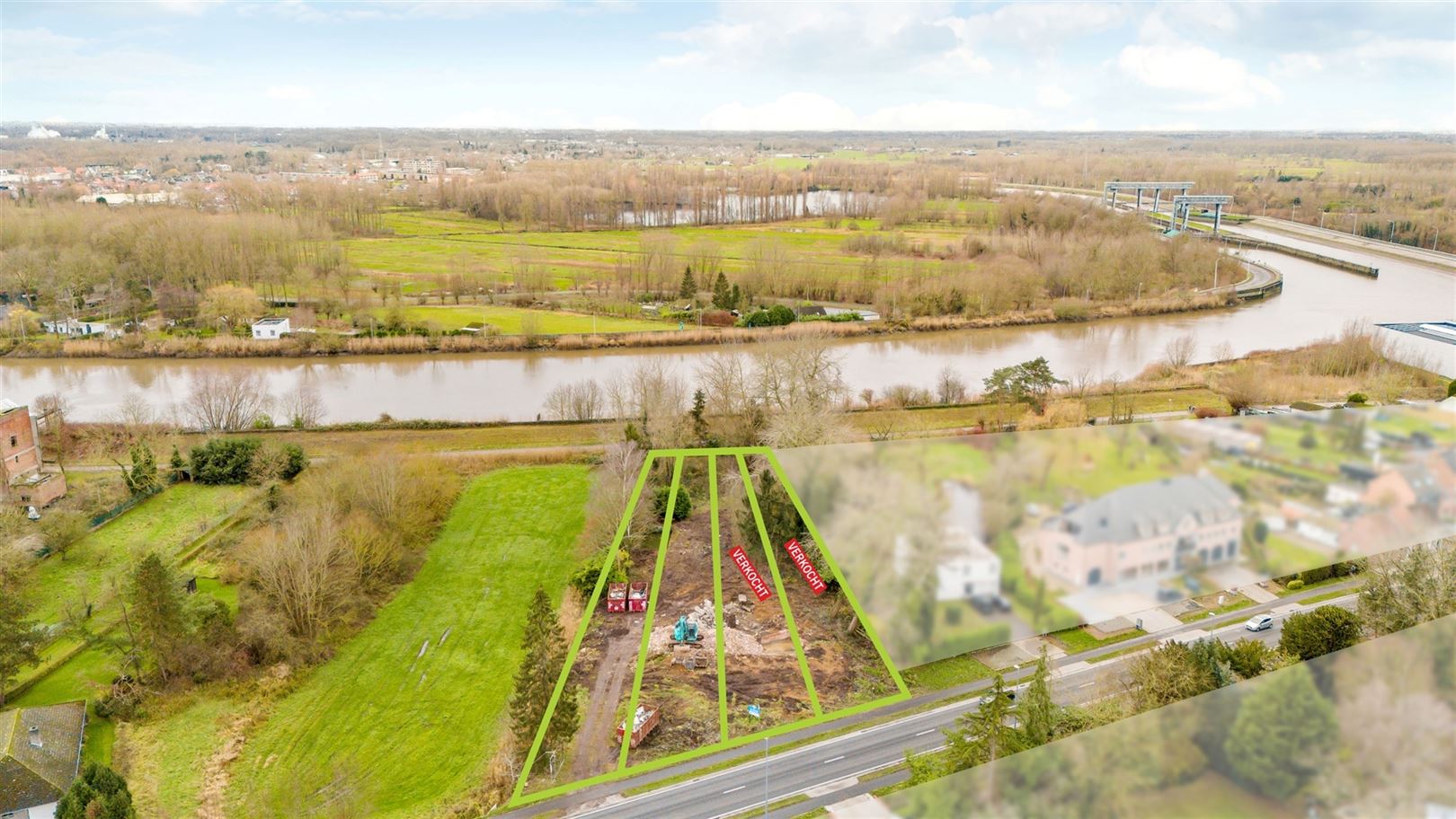 Bouwgrond voor half open bebouwing op absolute toplocatie te Grembergen foto {{pictureIndex}}