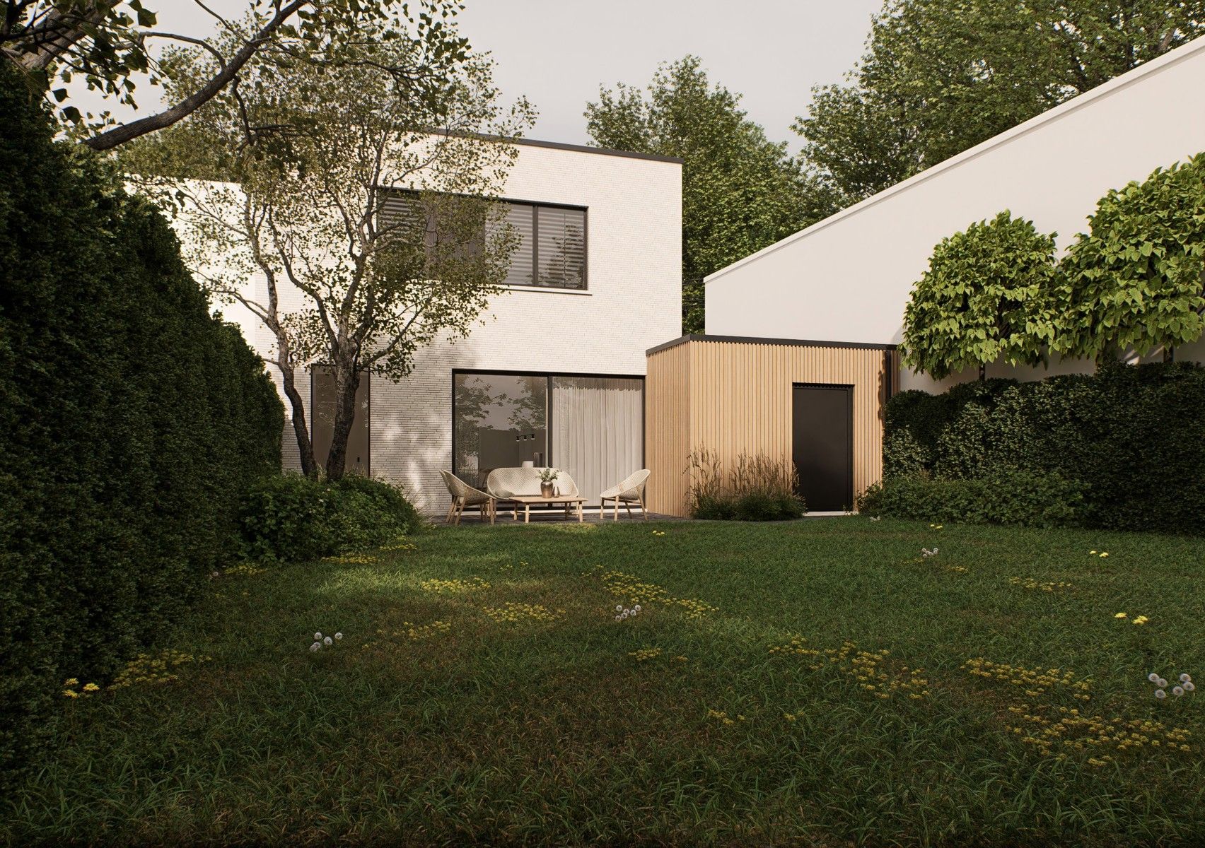 Nieuwbouw HOB met 3 slpk, bureau, 2 bdk, garage en tuin foto 5