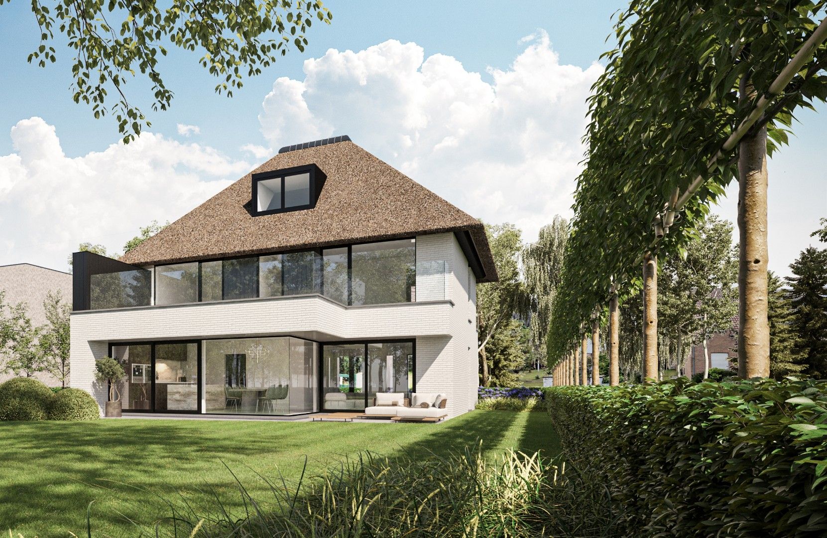 Luxe nieuwbouwwoning te koop in Lievegem. foto {{pictureIndex}}