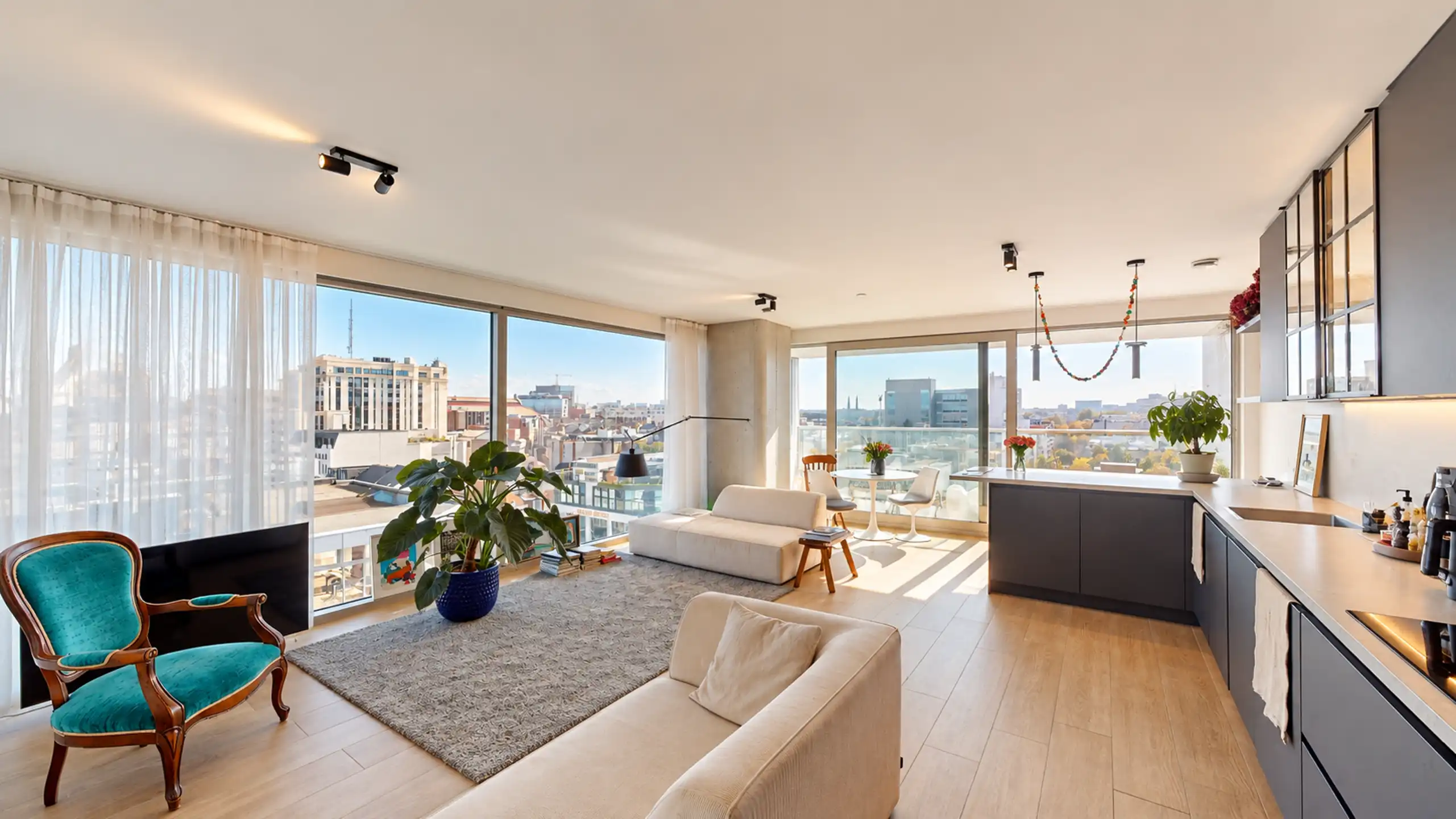 ANTWERPEN - Zuid-Oost gericht hoek appartement  foto 2