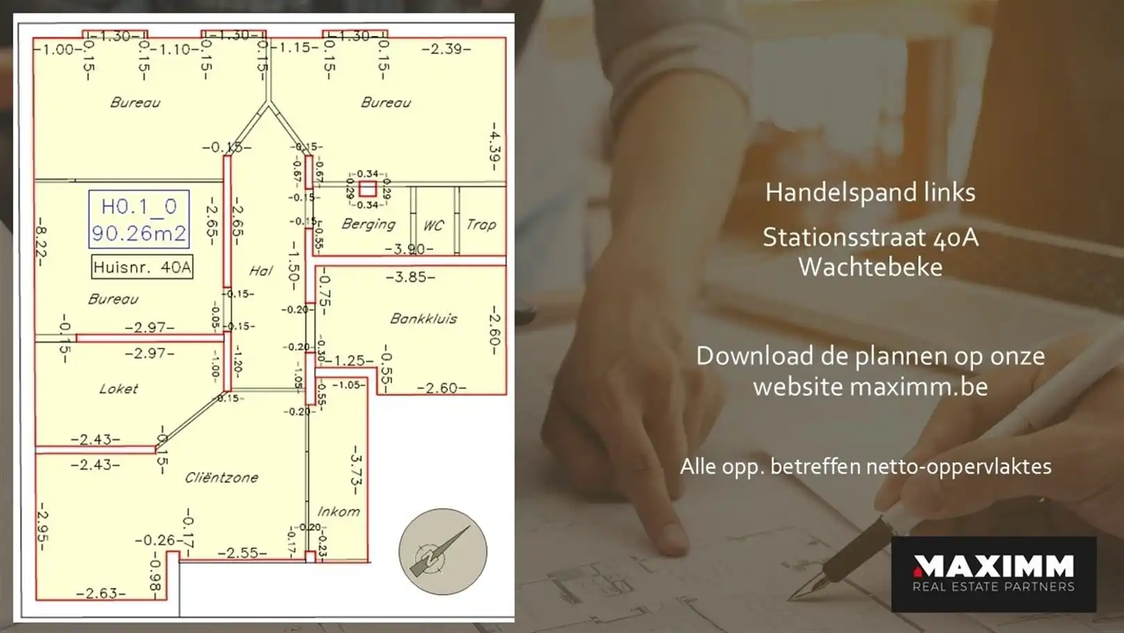 Voormalig bankkantoor met wachtruimte, loket, 3 burelen, polyvalente ruimte en een bergruimte foto 2