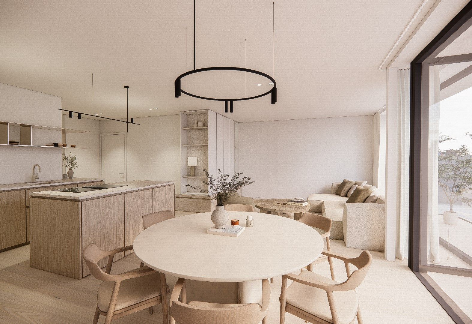 Nieuw appartement gelegen aan de zuidkant van het vernieuwde Burg. Fr. Desmidtplein. Gevelbreedte van ca. 8 meter. foto {{pictureIndex}}