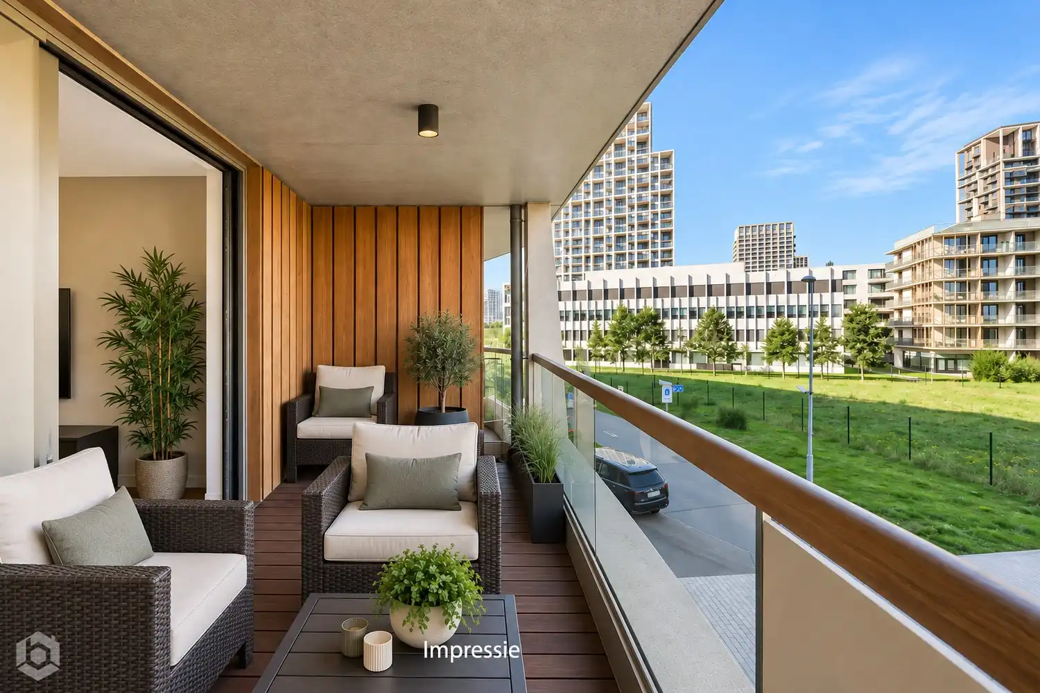 Uniek energiezuinig 3-slpk appartement met 2 bdkrs en 2 terrassen foto 5