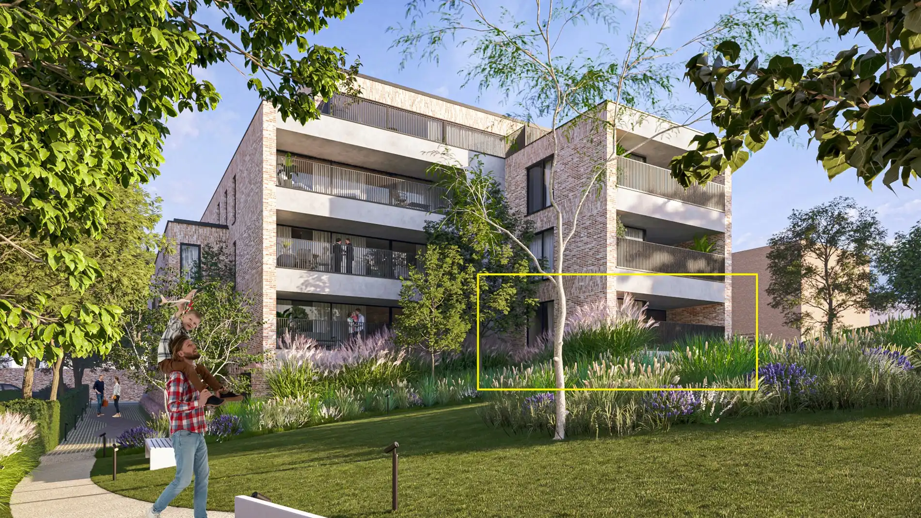 Nieuwbouwappartement met 2 slaapkamers en ruim terras uitgevend op het groene Mottepark, in res. De Motte, vlakbij het centrum van Hoeselt foto 2