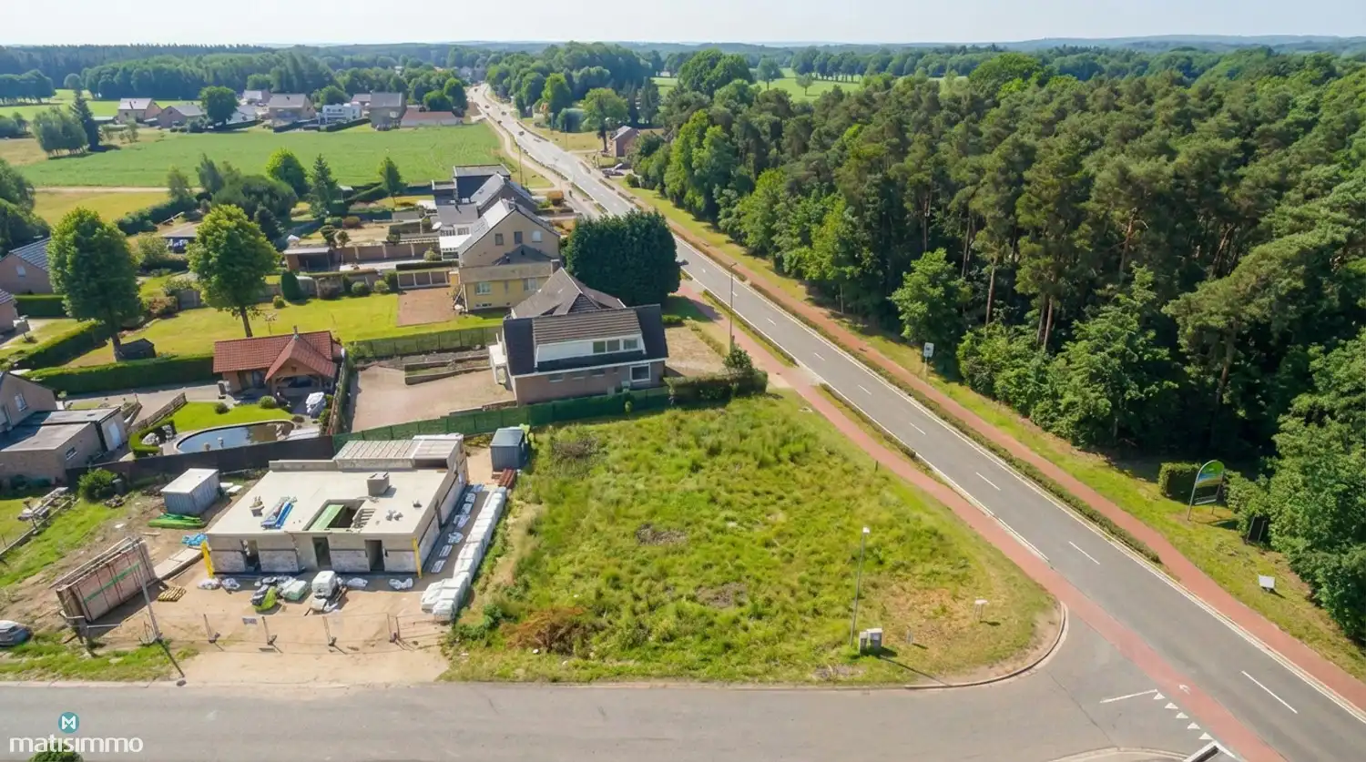 BOUWGROND OP HOEKPERCEEL VOOR OPEN BEBOUWING IN NIEL-BIJ-AS foto 4