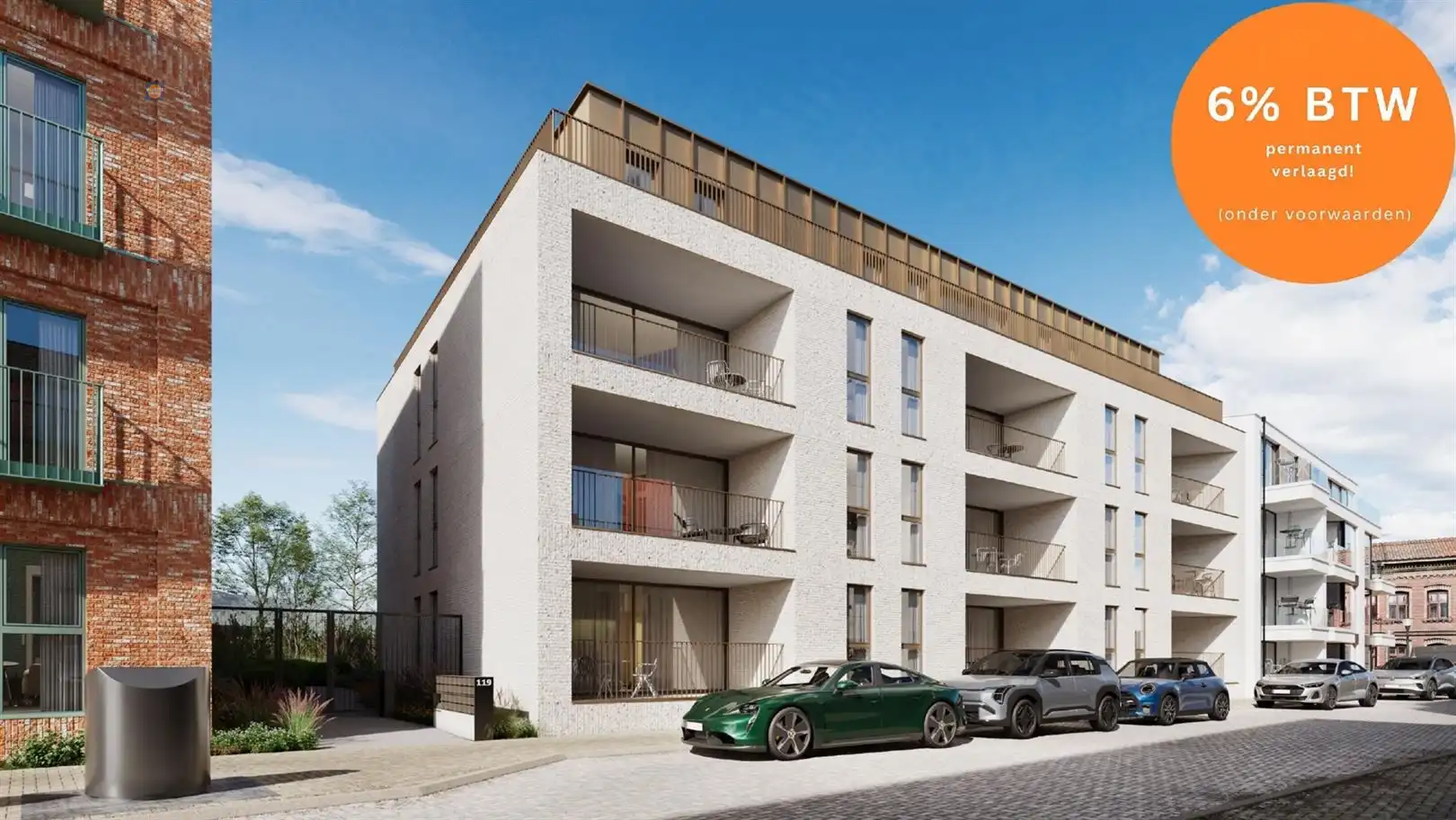 Aangenaam appartement met één slaapkamer en terras op de eerste verdieping foto {{pictureIndex}}