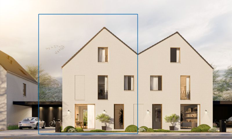 Energiezuinige halfopen nieuwbouwwoning met carport foto 2