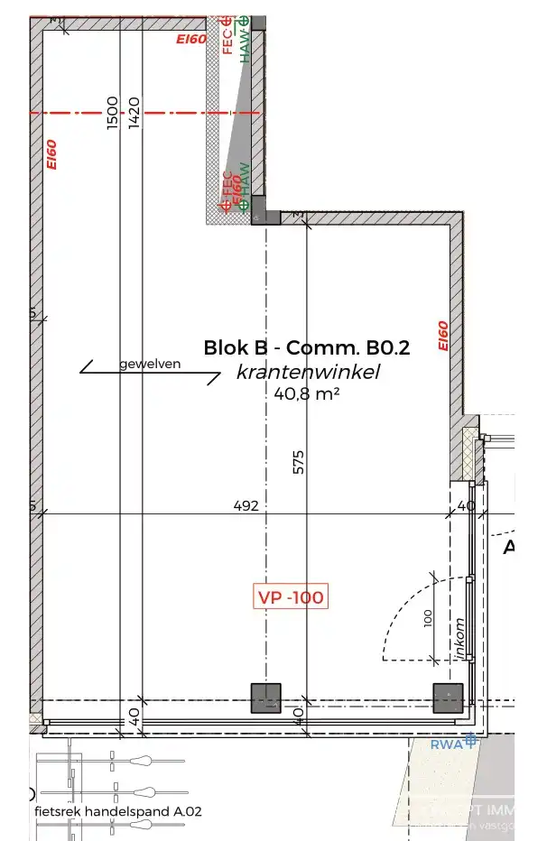 Handelspand te koop van 40 m2 in centrum Anzegem foto 2