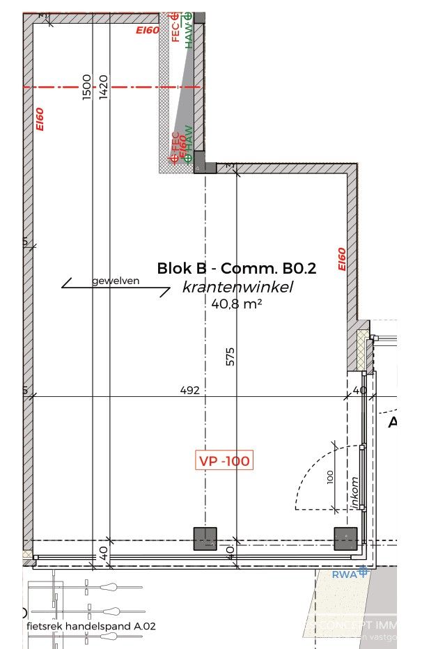 Handelspand te koop van 40 m2 in centrum Anzegem foto 2