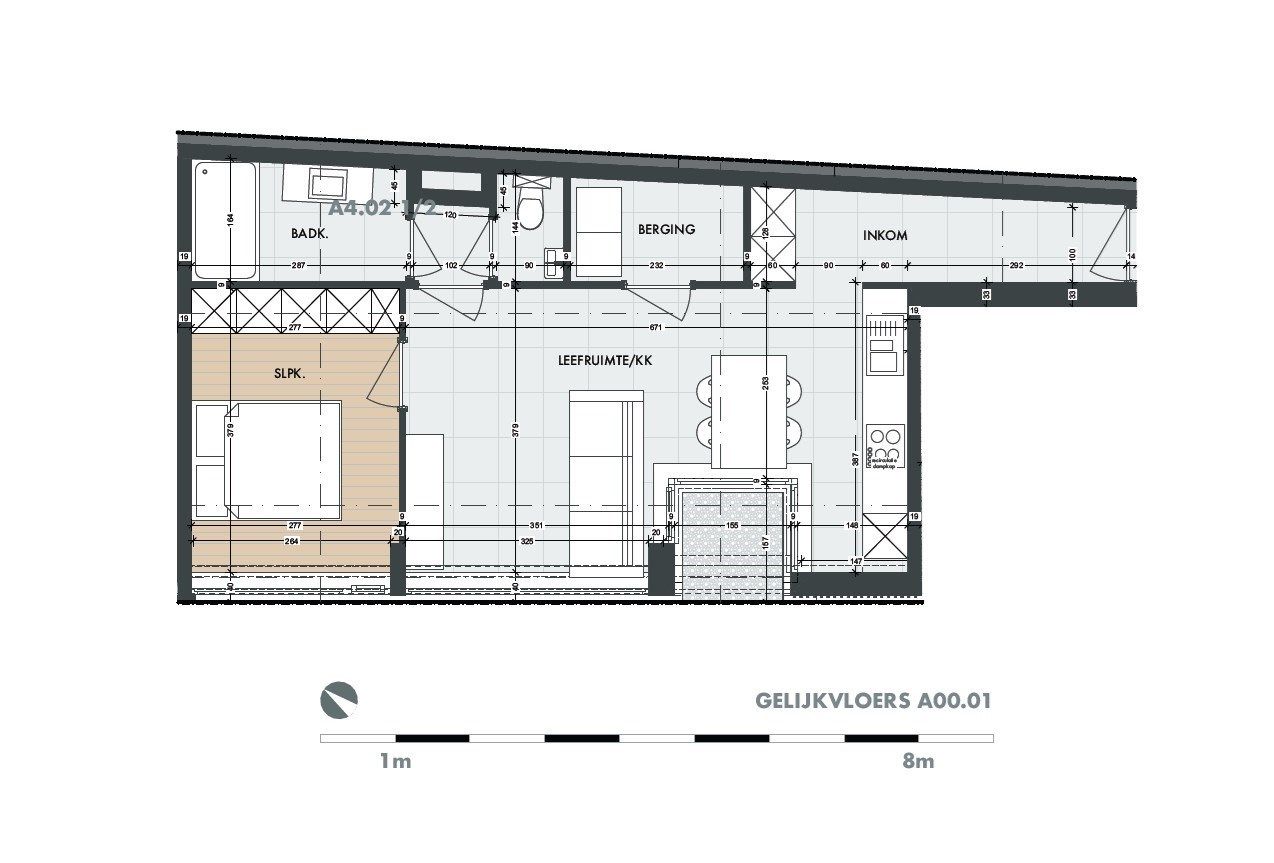 Ellie: gelijkvloers 1 slaapkamer app. (00.01) foto 6