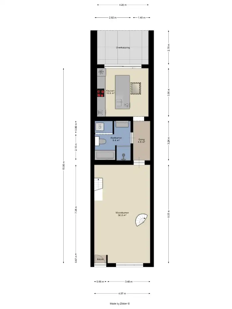 Rustig gelegen rijwoning met 3 slaapkamers en tuin foto 18