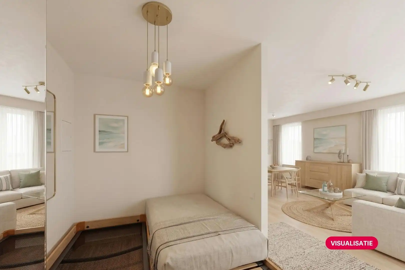 Gemeubileerde studio met slaaphoek te koop te Blankenberge foto 3