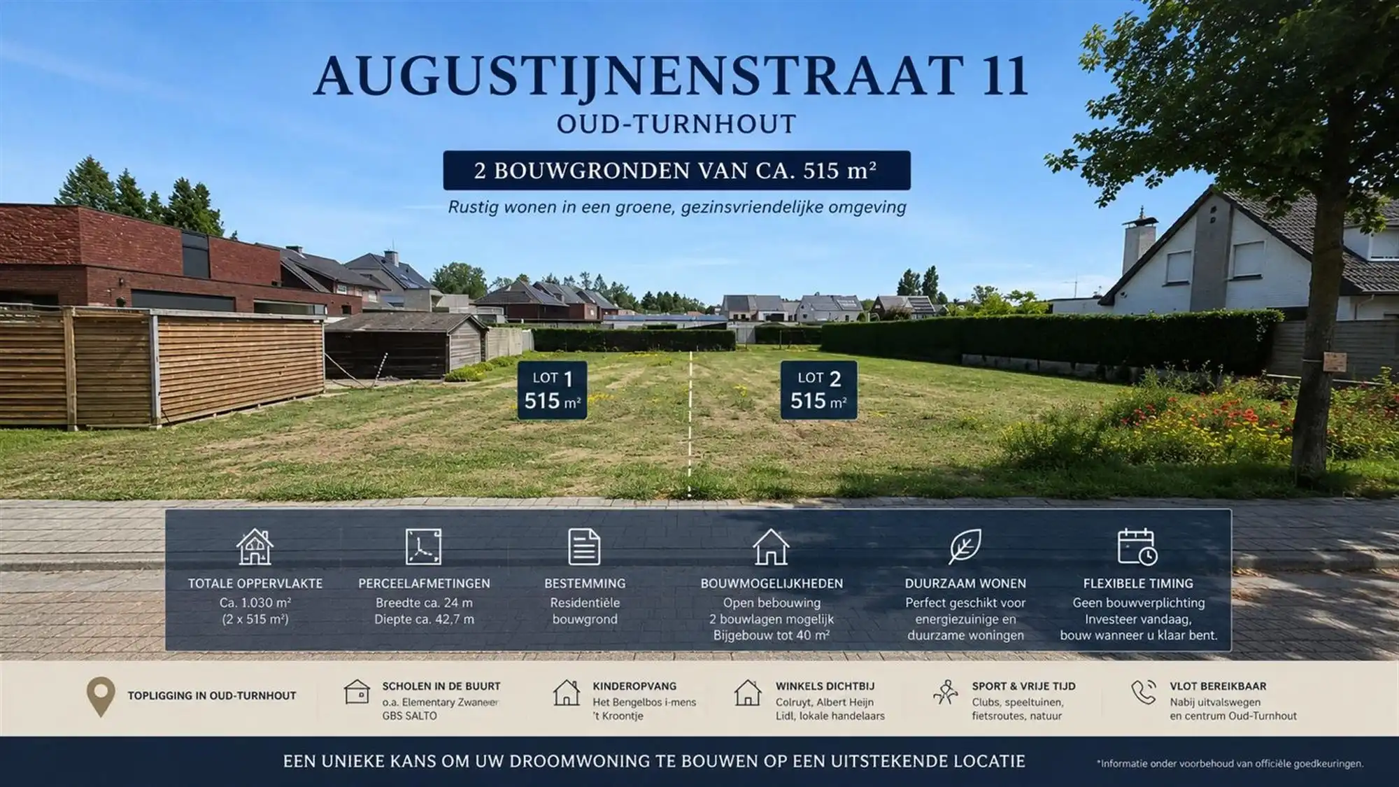 Bouwgrond van 513 m² voor halfopen woning met ruime tuin foto 4