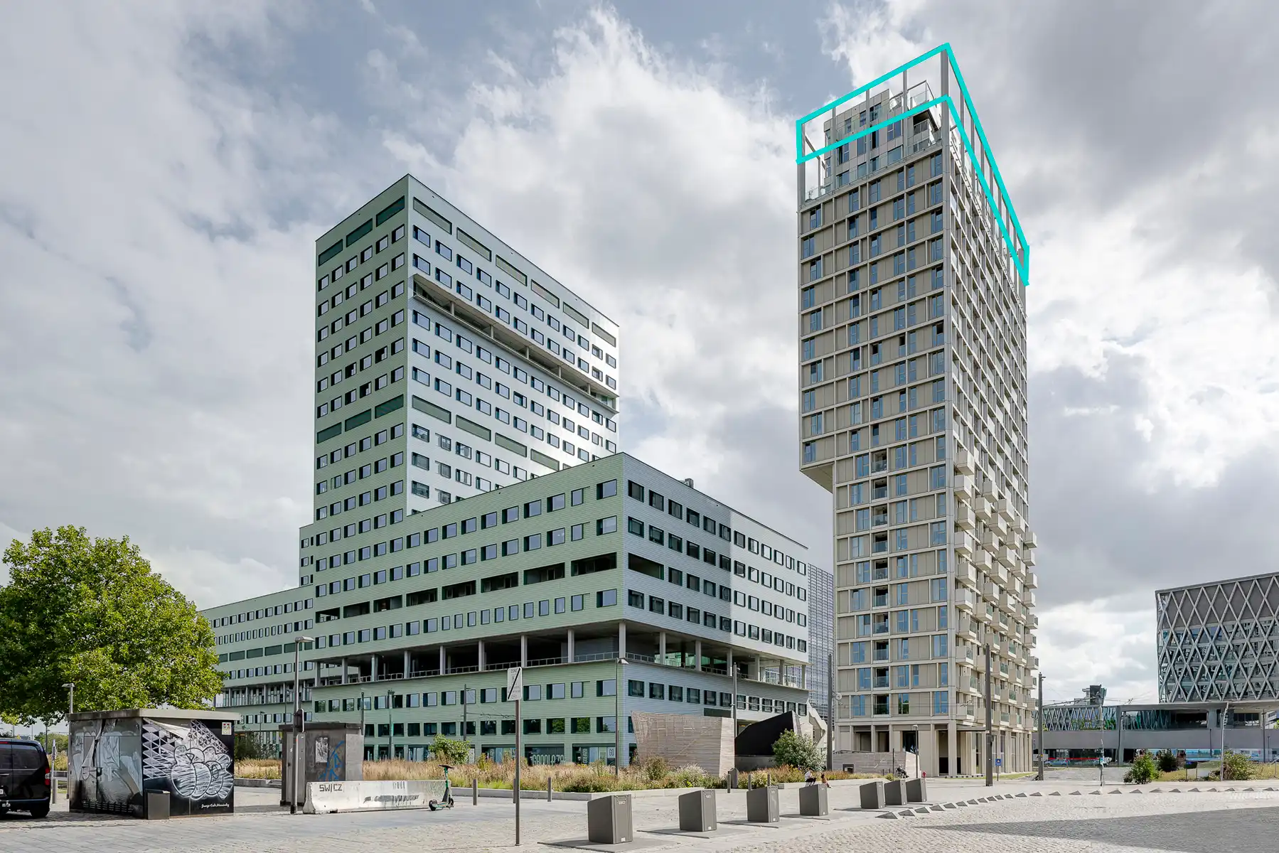 Penthouse met grote terrassen en pano zicht op ’t Eilandje foto 5