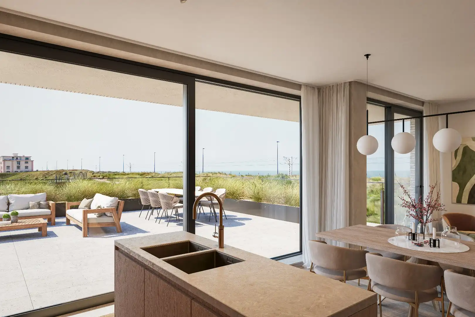 Exclusief nieuwbouwappartement met fenomaal terras en duin- en zeezicht! foto 2