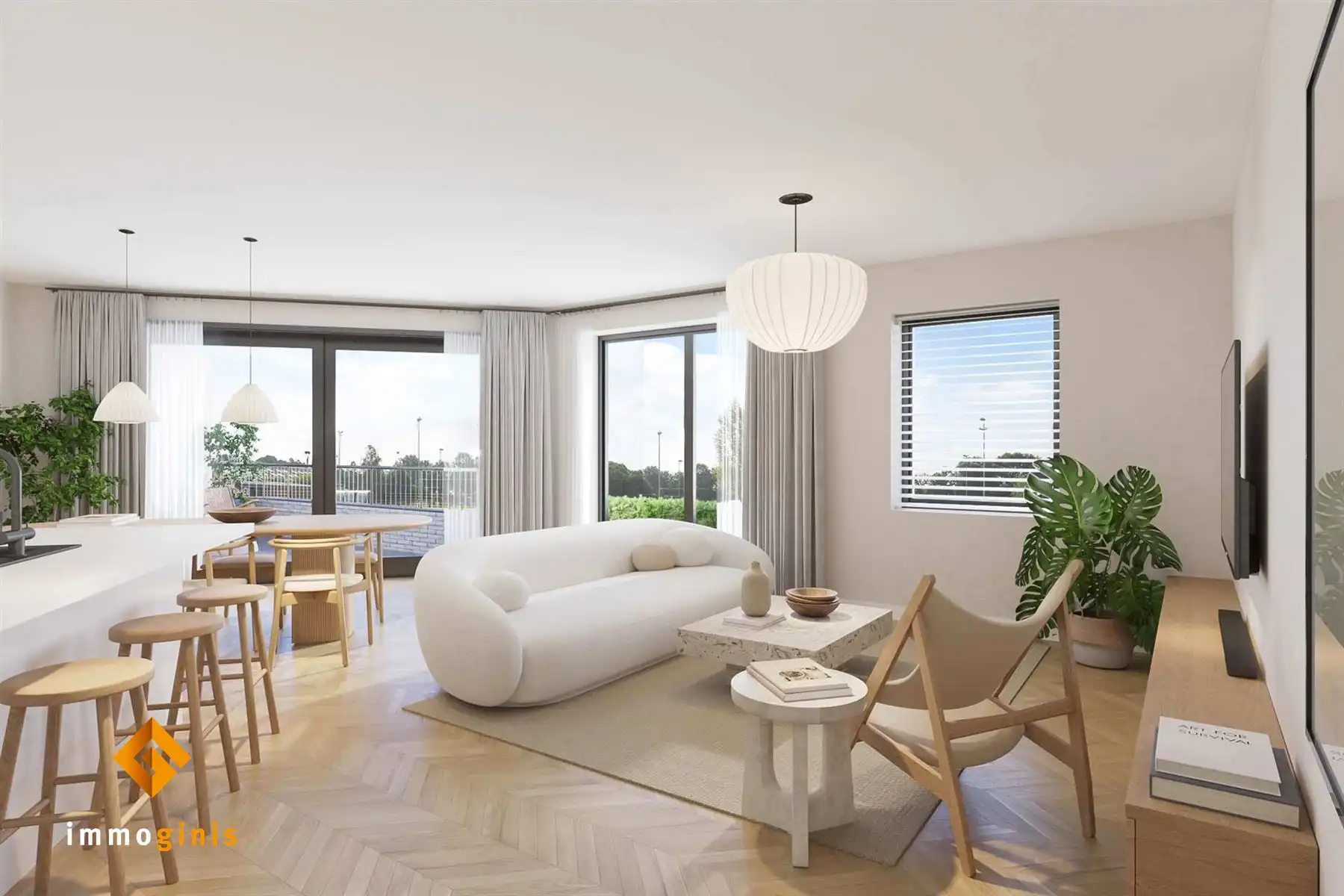 Gelijkvloers appartement met 1 slaapkamer en overdekt terras.  foto 5