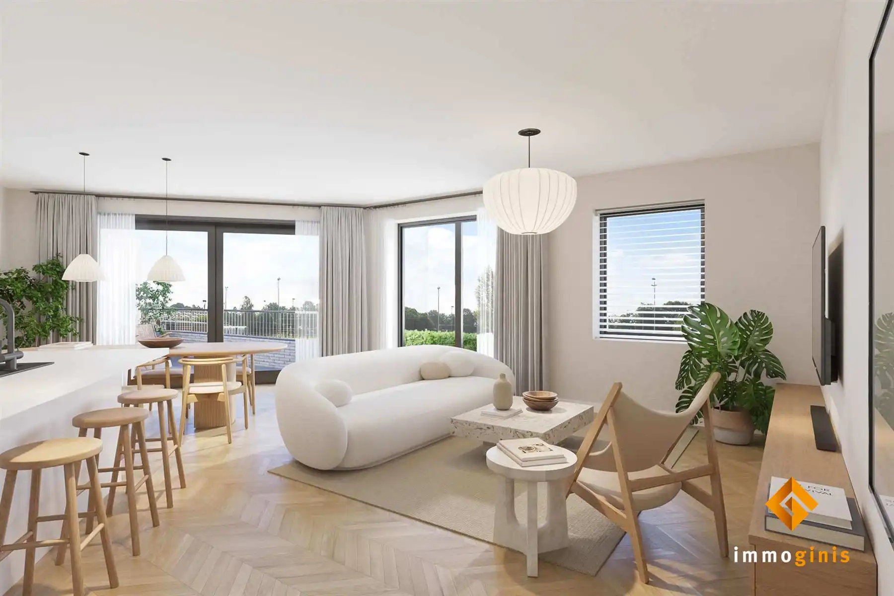 Gelijkvloers appartement met 1 slaapkamer en overdekt terras.  foto 5