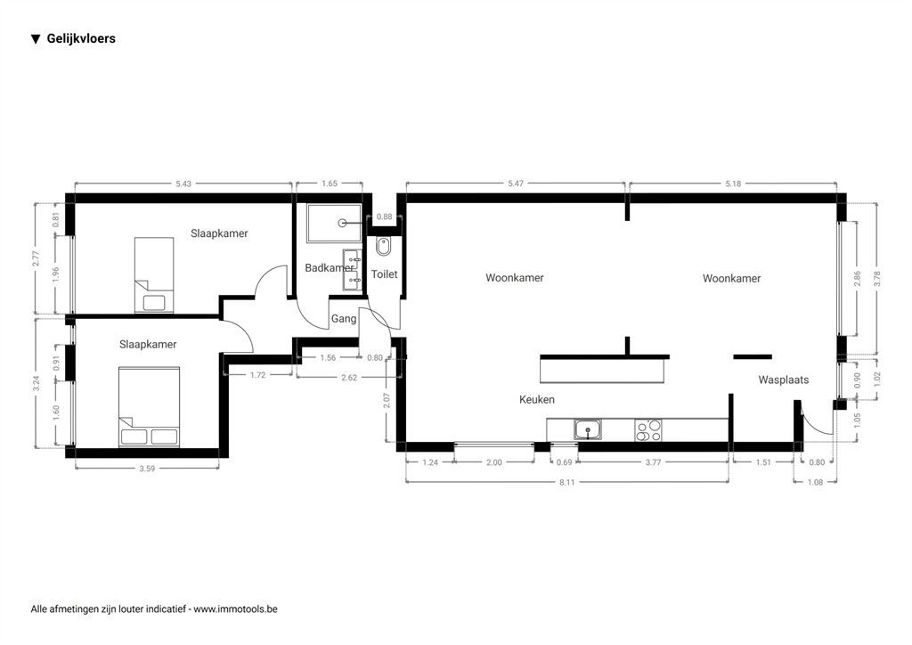 Gelijkvloers appartement met groene tuin foto 17