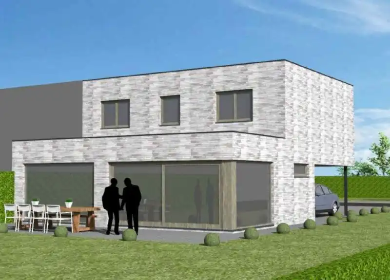 Nieuw te bouwen halfopen woning te Waregem. foto 2