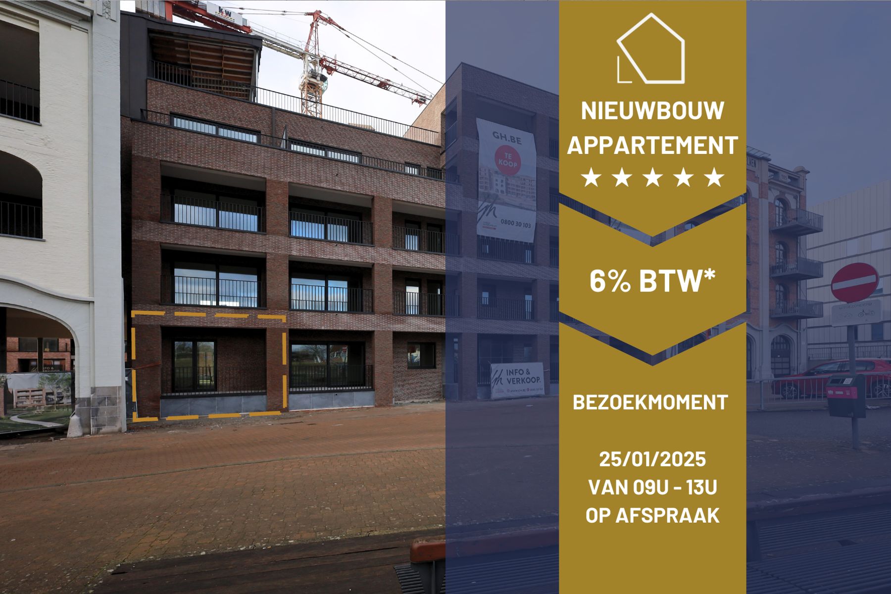 Gelijkvloers appartement met twee terrassen in Aalst foto {{pictureIndex}}