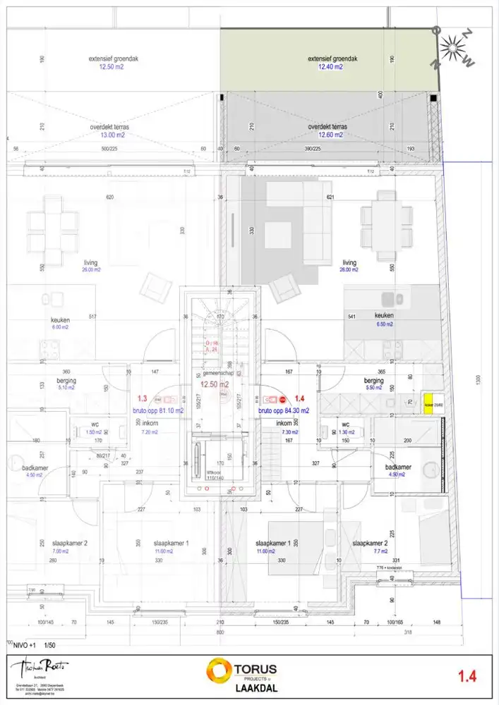 2-Slpk-appartement met terras en groen dak foto 3