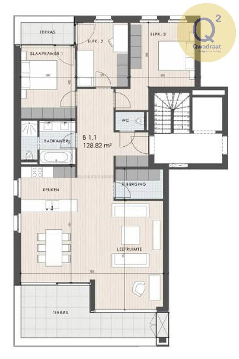 Ruim luxe appartement met 3 slaapkamers in hartje Westmalle foto 4