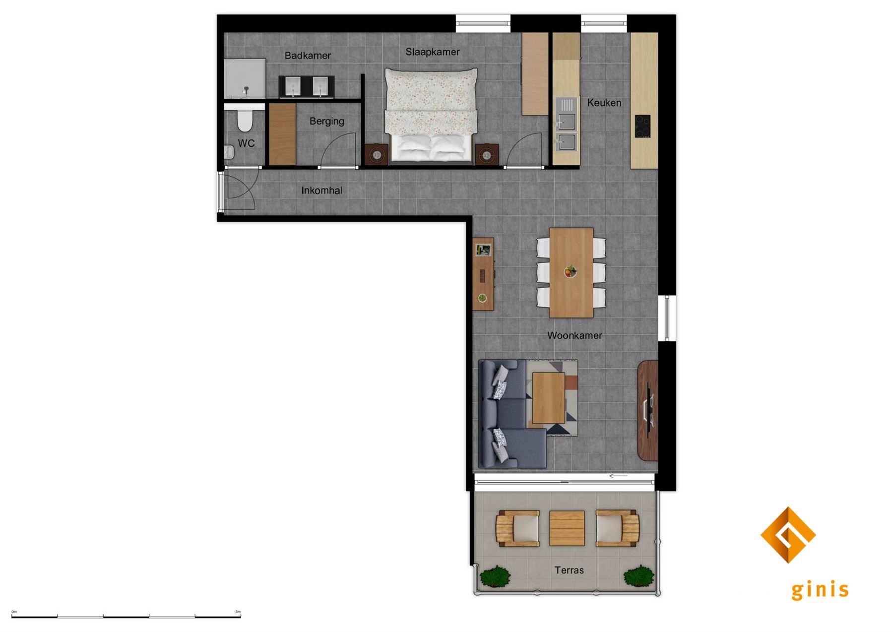 Recent en instapklaar 1-slaapkamerappartement met overdekt terras. foto 18