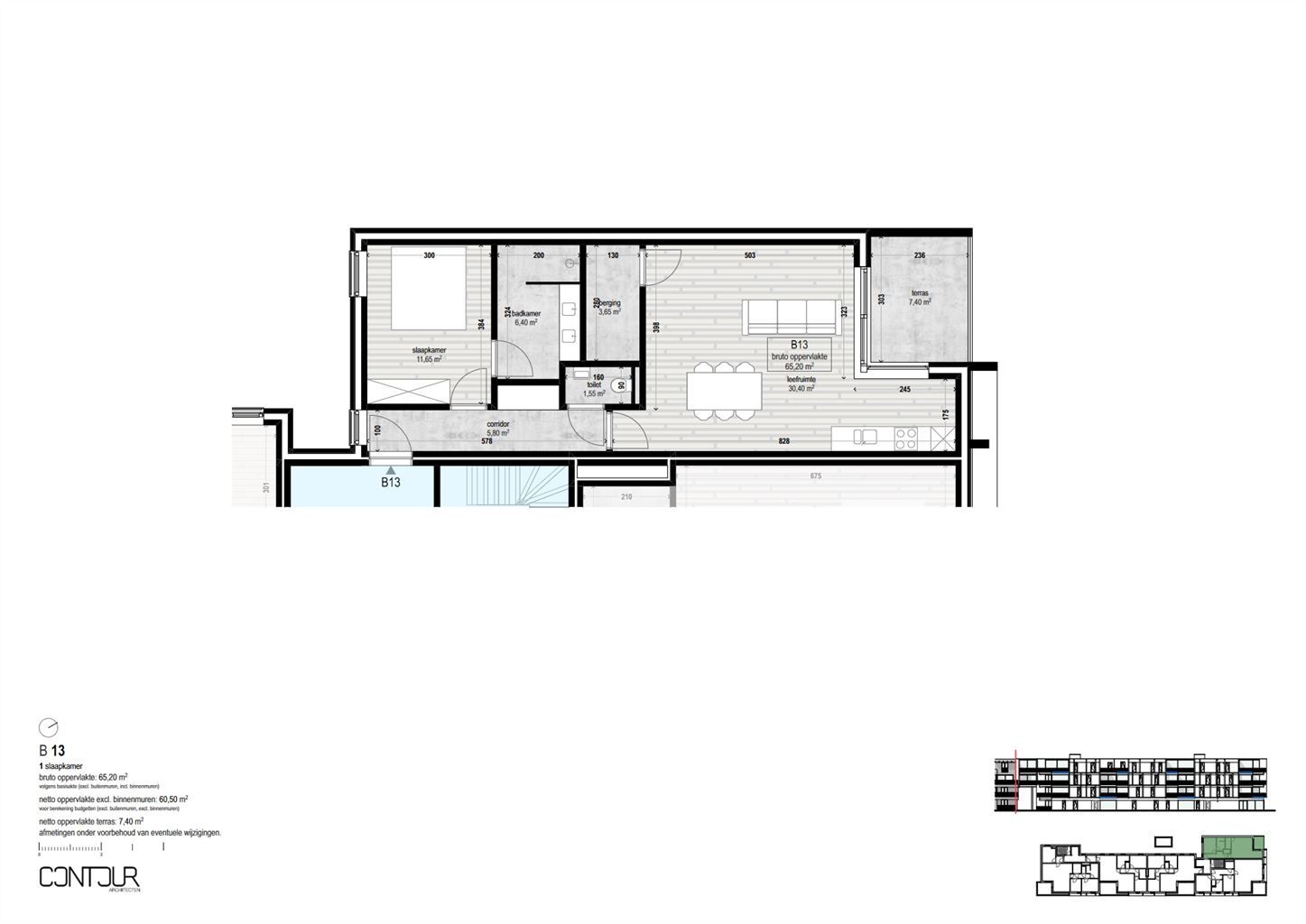 Nieuwbouwappartement op de eerste verdieping met 1 slaapkamer en terras gelegen in het centrum van Dilsen.  foto 6