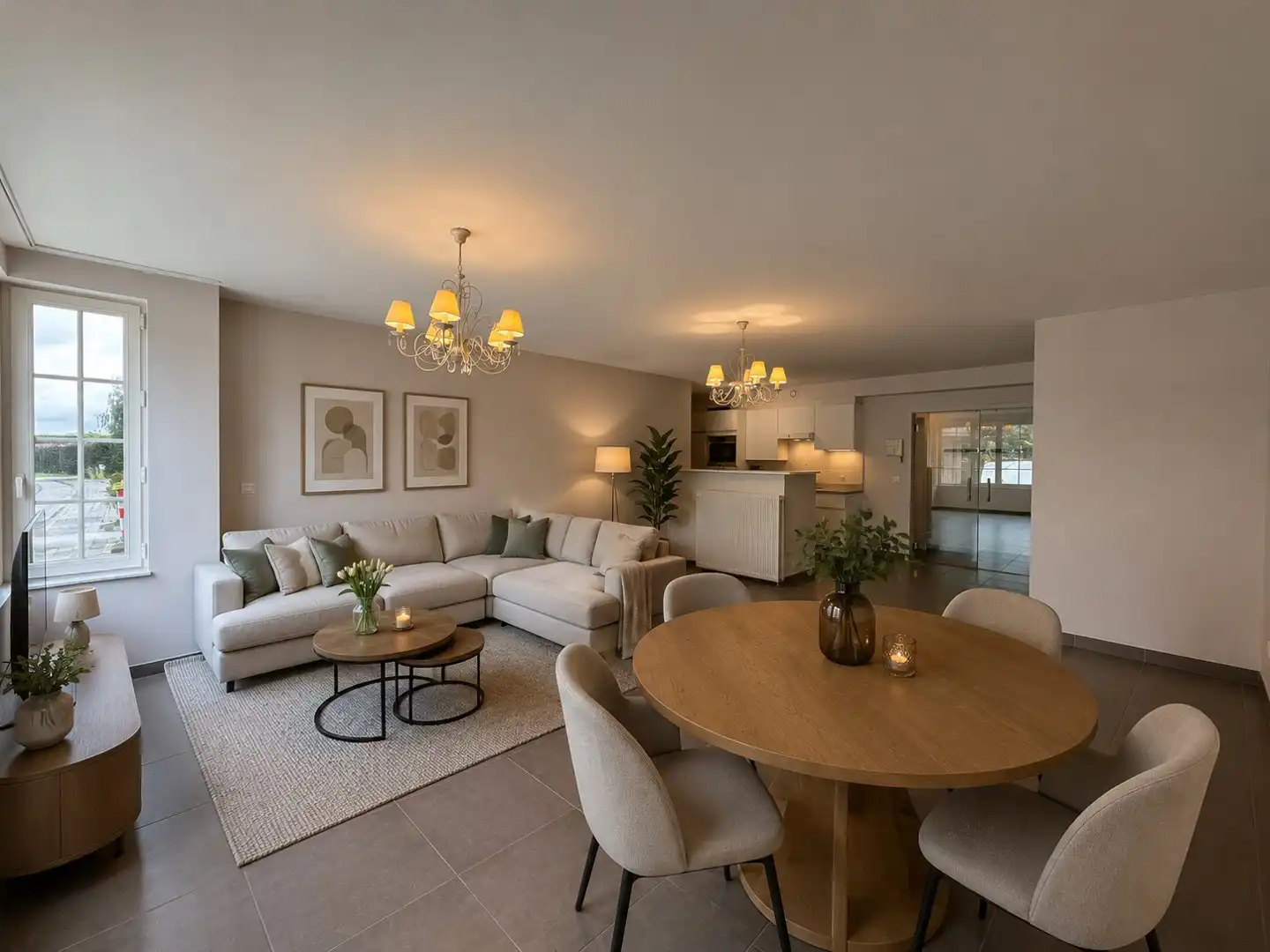 Modern appartement met 2 slaapkamers, terras en garage op centrale ligging te Wakken! foto 2