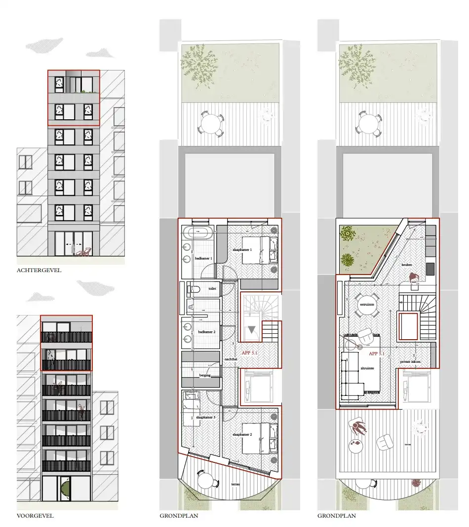 Nieuwbouw duplex 2-3 slaapkamers te Koksijde-Bad foto 2