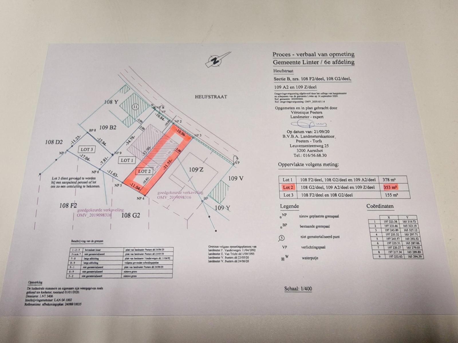 Bouwgrond half-open bebouwing te Linter (Overhespen) lot 2 bis foto 2