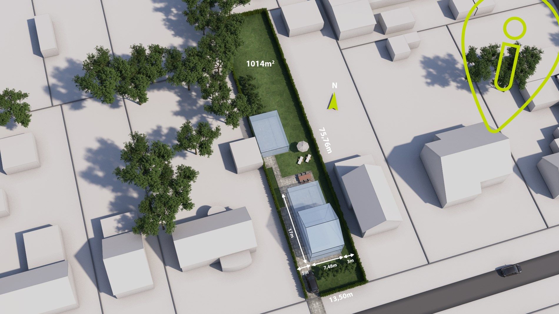 Bouwgrond van 1.014m² voor open bebouwing centraal gelegen in Mol - Rauw !  foto {{pictureIndex}}