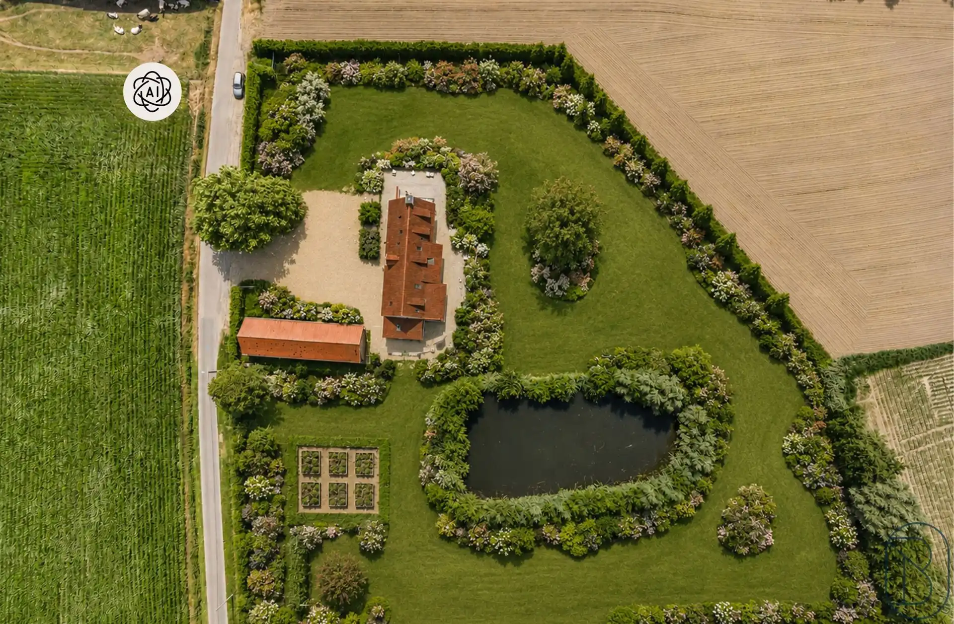 Uniek casco-landhuis met bijgebouw en vijver op TOP ligging! foto 3