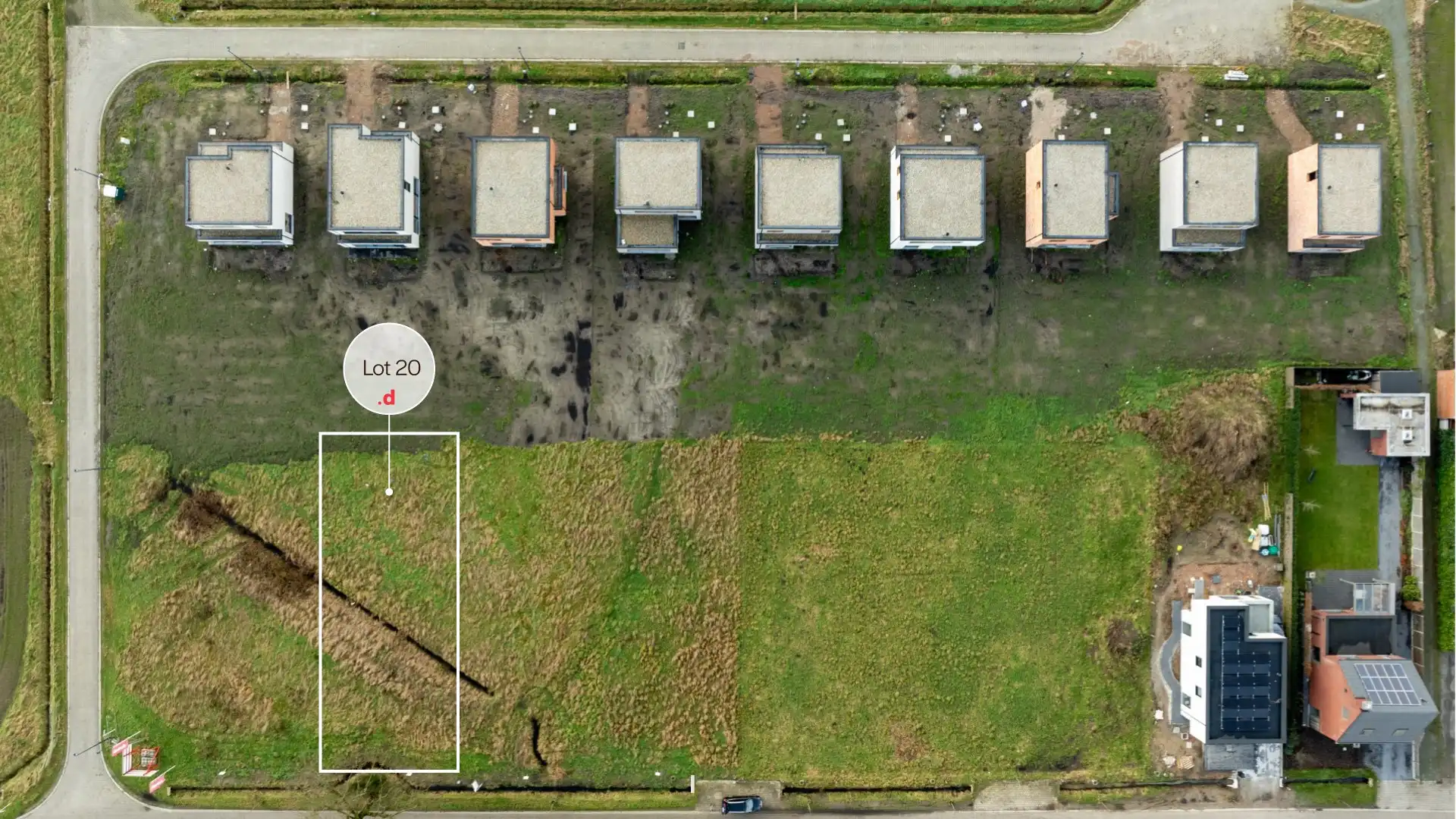 Bouwgronden voor open bebouwing in landelijke omgeving foto {{pictureIndex}}