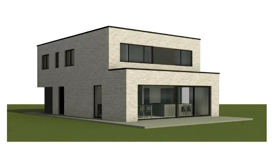 Ruime nieuwbouwwoning te Boutersem met zicht op het achterliggend groen foto {{pictureIndex}}