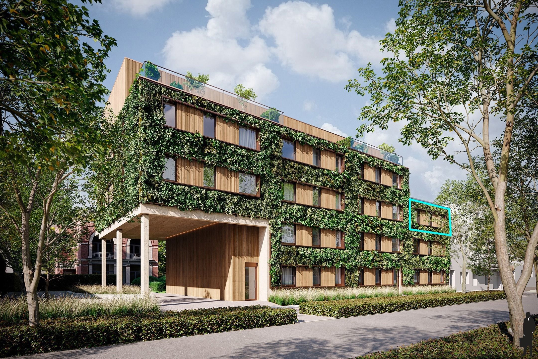 Een appartement op de 2de verd. van ca. 116,7 m² met terras van 18,2m² in project 'Villa Tybaert'! foto 3