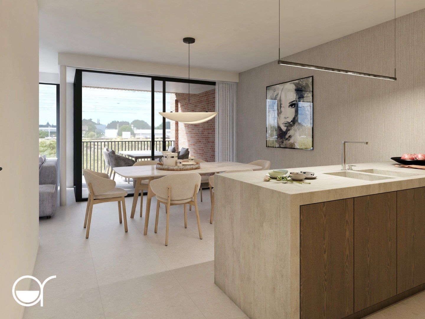 2-slaapkamersappartement met 2 terrassen in nieuwbouwproject Ernest foto {{pictureIndex}}