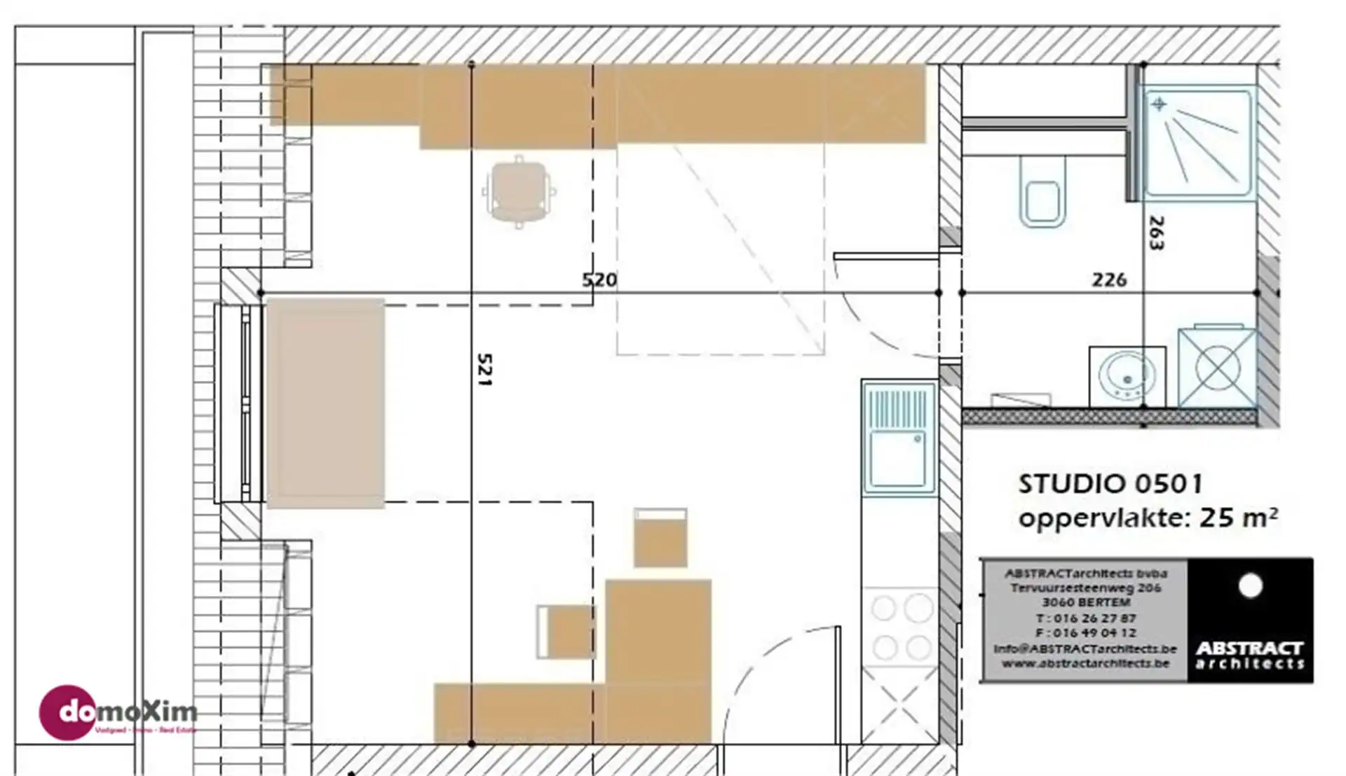 Moderne gemeubelde studio, geschikt voor één persoon, in het centrum van Leuven  foto 7