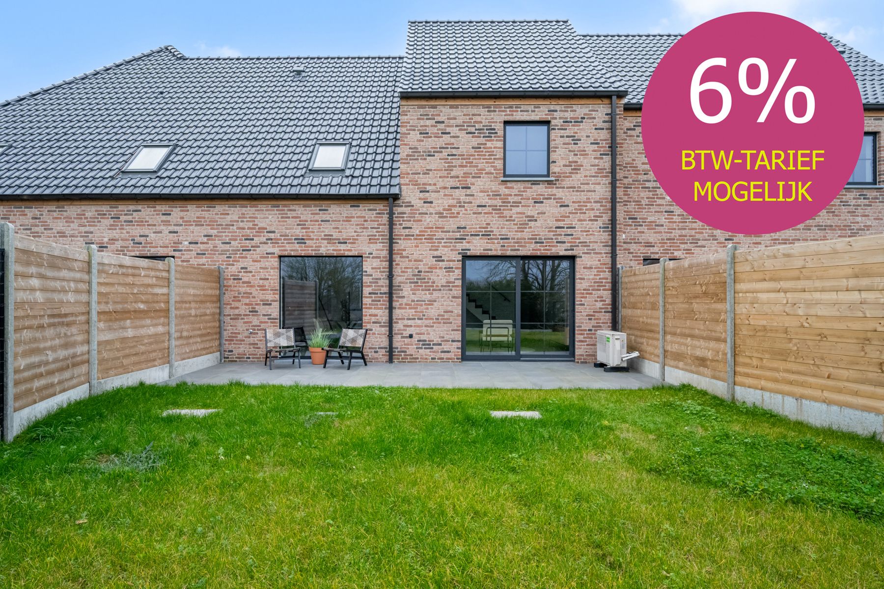 Label A: nieuwbouw met 3 kamers, tuin en garage aan 6% btw! foto {{pictureIndex}}