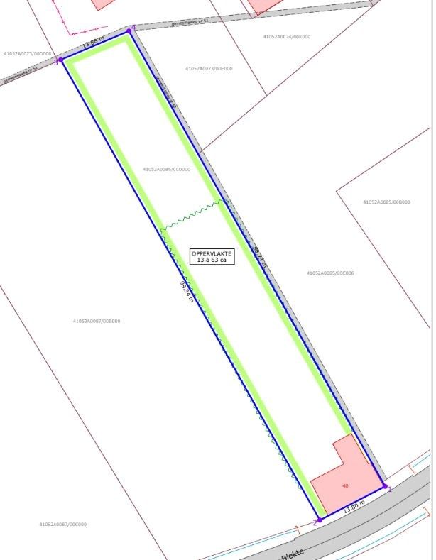 Bouwgrond voor open bebouwing op 1363m² te Oordegem foto 3