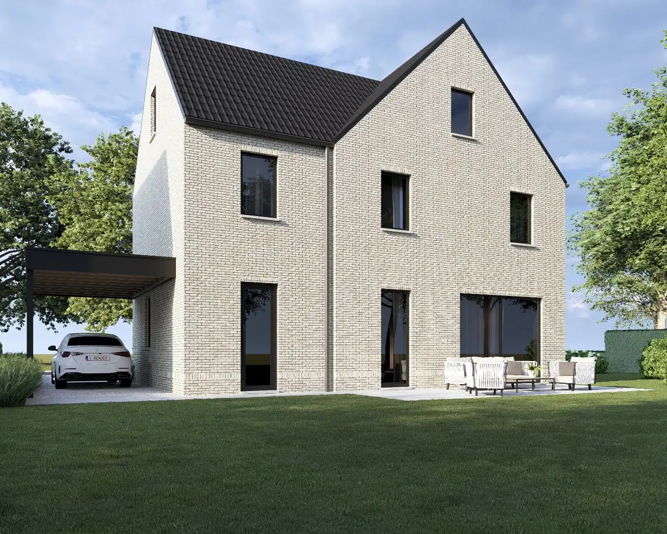 Nieuwbouwproject van 2 vrijstaande nieuwbouwwoningen op percelen van 6are en 6a22ca op een rustige locatie te Neeroeteren!  foto 10
