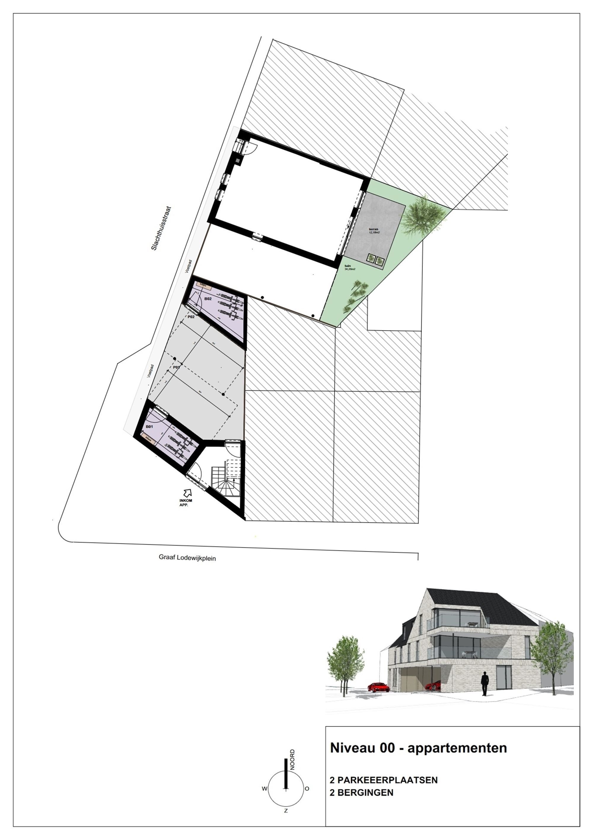 KNAP NIEUWBOUWAPPARTEMENT MET 3 SLKS IN HET CENTRUM VAN BORGLOON (MOGELIJKHEID AANKOOP 6% BTW) foto 32