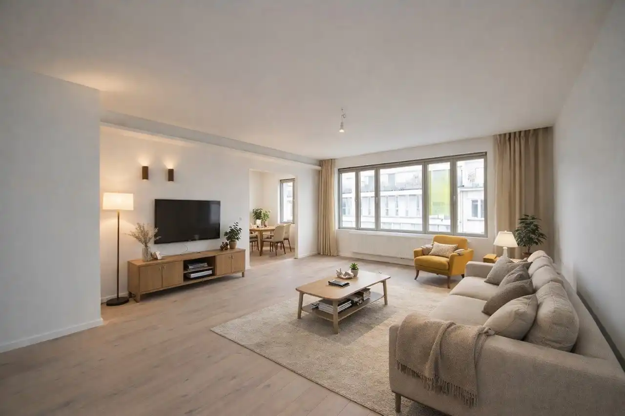 Stijlvol nieuwbouw appartement (±120 m²) met terras op toplocatie in Antwerpen foto {{pictureIndex}}