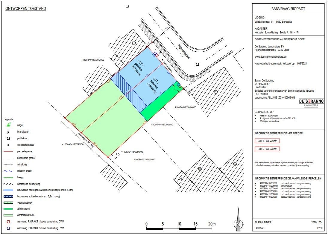 Bouwgrond voor Half open bebouwing op 335m² te Borsbeke foto 2